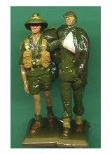 Wounded Private and Mate, New Guinea (2 figure set)